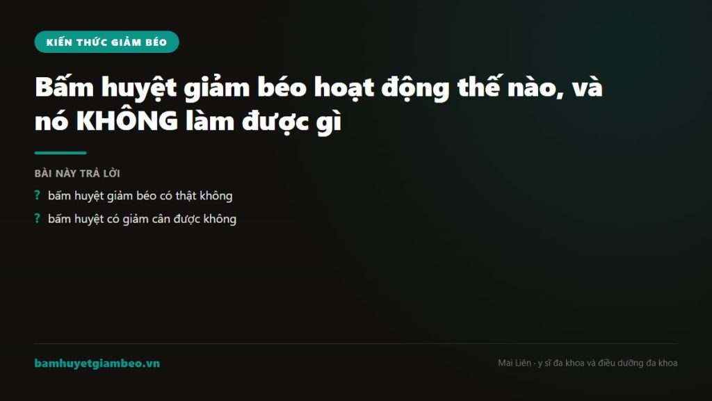 Minh hoa bấm huyệt giảm béo