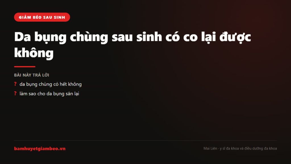 Minh hoa da bụng chùng sau sinh
