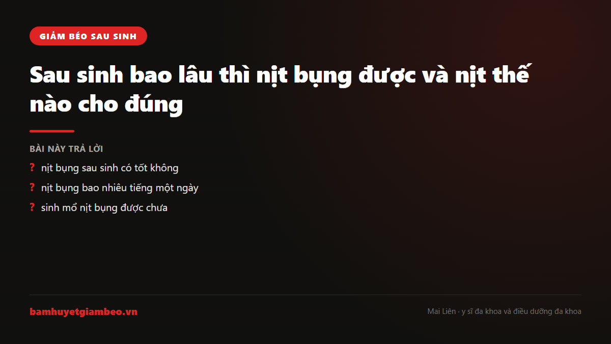 Minh hoạ sau sinh bao lâu thì nịt bụng và cách nịt đúng cho mẹ bỉm