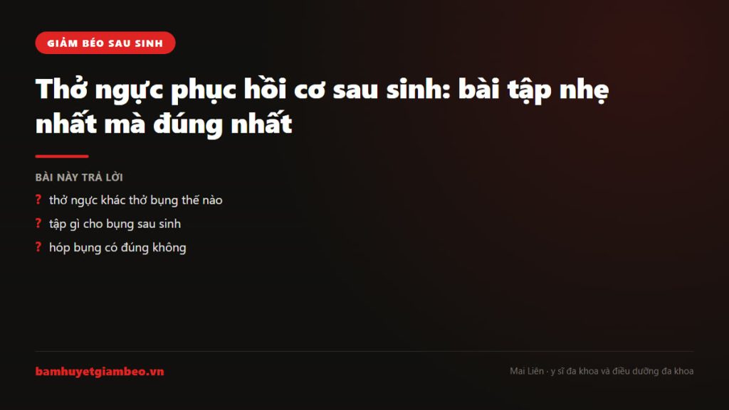 Minh hoa thở bụng phục hồi cơ sau sinh